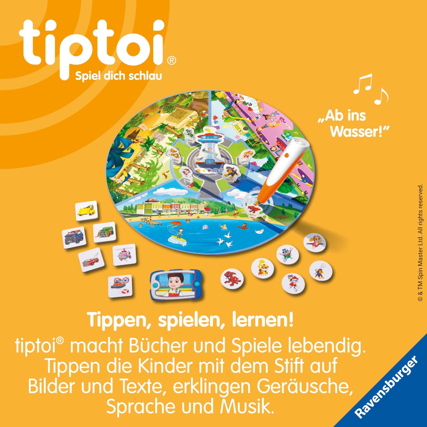 Ravensburger tiptoi game 00202 - PAW Patrol Rescue Mission - educational game for children aged 4 and up, licensed game for boys and girls, for 1-4 players.