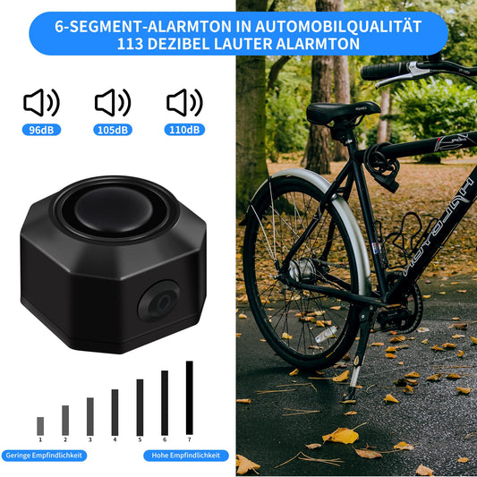 Bicycle alarm system with remote control Wireless - USB-C Waterproof Motorcycle bike tracker Theft protection Anti-theft vibration Scooter scooter alarm Bike alarm