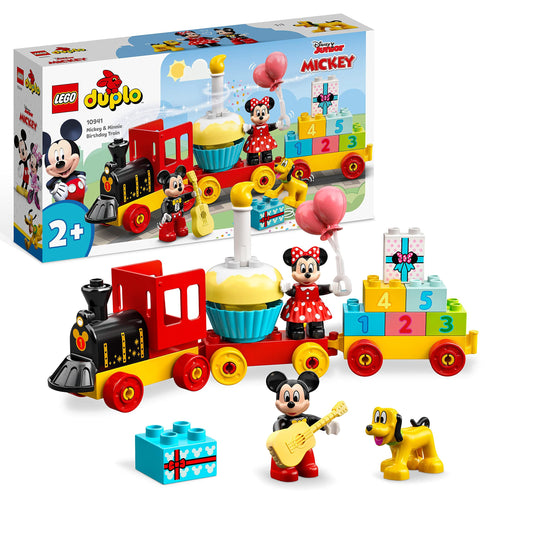 LEGO DUPLO | Disney Mickey and Minnie's Birthday Train - Toy for kids aged 2 and up - Educational toy for toddlers with number blocks & 3 figures - Gift idea for boys & girls - 10941