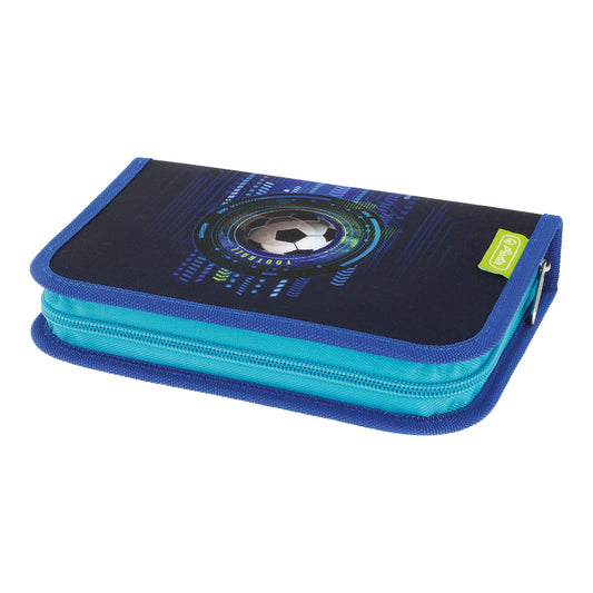herlitz 50038206 31-piece student pencil case, Soccer design, 1 piece