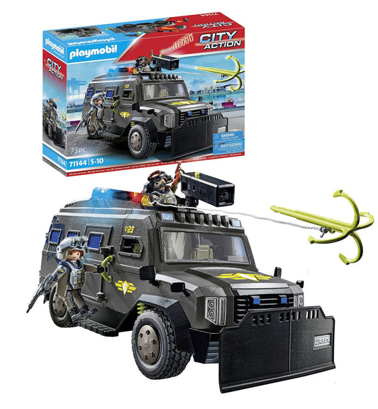 PLAYMOBIL | City Action | SWAT terrain vehicle | with light and sound | Toy for children aged 5 and up | 71144