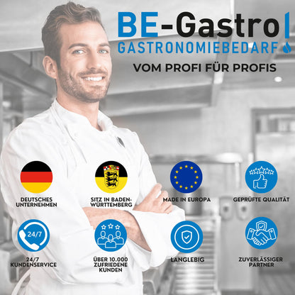 BE-GASTRO® Professional Gastro Hand Shower (Black | Blue) incl. locking clip | 1/2" standard AG | Stainless steel replacement shower for dishwashing spray / gastro spray.