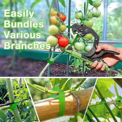 Plant tying machine tape tool with 1 box of staples and 20 rolls for tomatoes, vines, fruit, grapes.