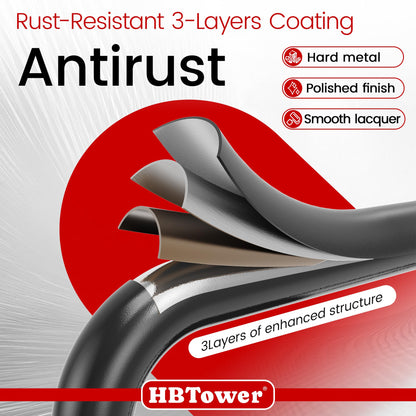 HBTower Folding Step Ladder with 2 Steps, Wide Anti-Slip Pedals, Portable up to 150 kg, Household ladder for Kitchen, Garage & DIY.