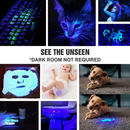 LUMINTOP Tool AA UV flashlight, black light, 365 nm, UV blacklight, IP68, waterproof, 2 modes for pet stains, hunting scorpions, resin curing, leak detection