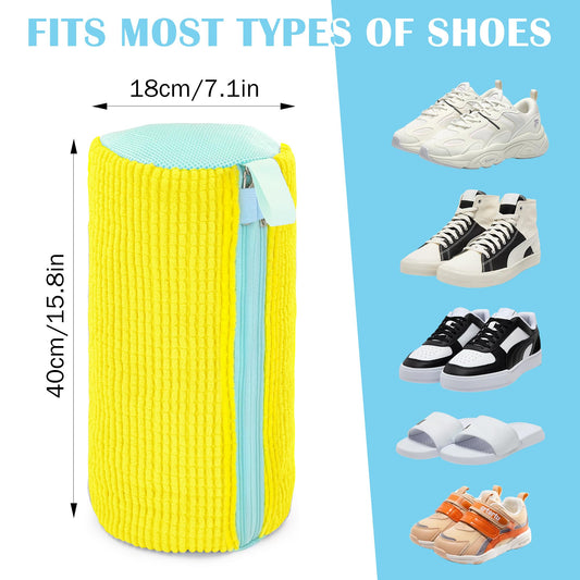 Phone Shoe Bag Washing Machine Shoe Washing Bag, Laundry Bag Shoes Laundry Bag with 360° cleaning fluff and zipper, Shoe Bag for Washing Machine and Dryer