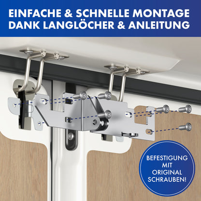 LAINFELD rear door lock | rear door anti-theft protection H1/H2 roof for e.g. FIAT Ducato, Citroen Jumper | Camping motorhome accessories | door security