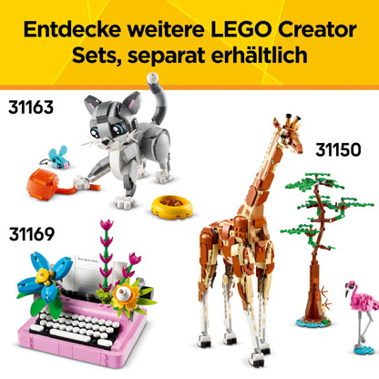 LEGO Creator 3in1 Wild Animals: Panda Family - animal figures transformable into penguins or killer whales - building toy - creative birthday gift for girls and boys aged 8 and up - 31165