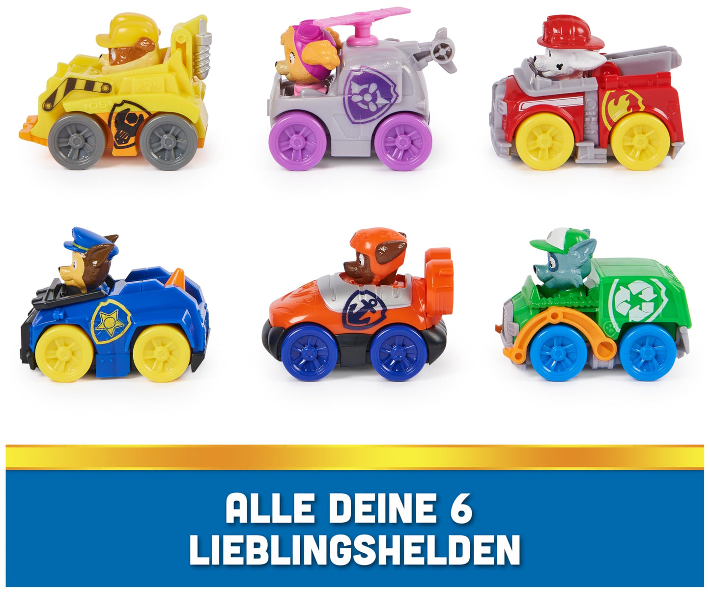 PAW PATROL Pup Squad Racers - 6-piece vehicle gift set, suitable for children aged 3 years and older