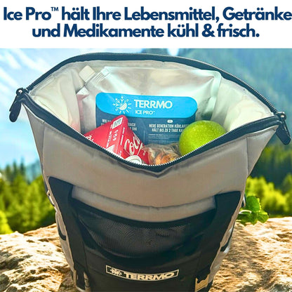 TERRMO Ice Pro™ Premium Large Cooling Pack for Cooler Bag, Ice Box, Cooler Backpack | Long cooling time up to 48-72h | Reusable, High performance | Cooling elements XL | 830ml/900g, 25x25cm (4 pack)
