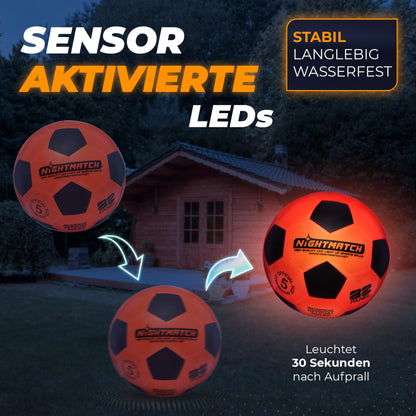"NightMatch LED Light Up Soccer Ball | Official Size 5 | Waterproof | Glows in the Dark | Soccer for Kids & Adults | Illuminated Soccer Ball | Indoor & Outdoor"