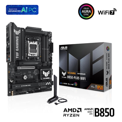 ASUS TUF Gaming B850-PLUS WiFi motherboard Socket AMD AM5 (AMD B850, ATX, PCIe 5.0, WiFi 7, 2X PCIe 4.0 M.2, Aura Sync)