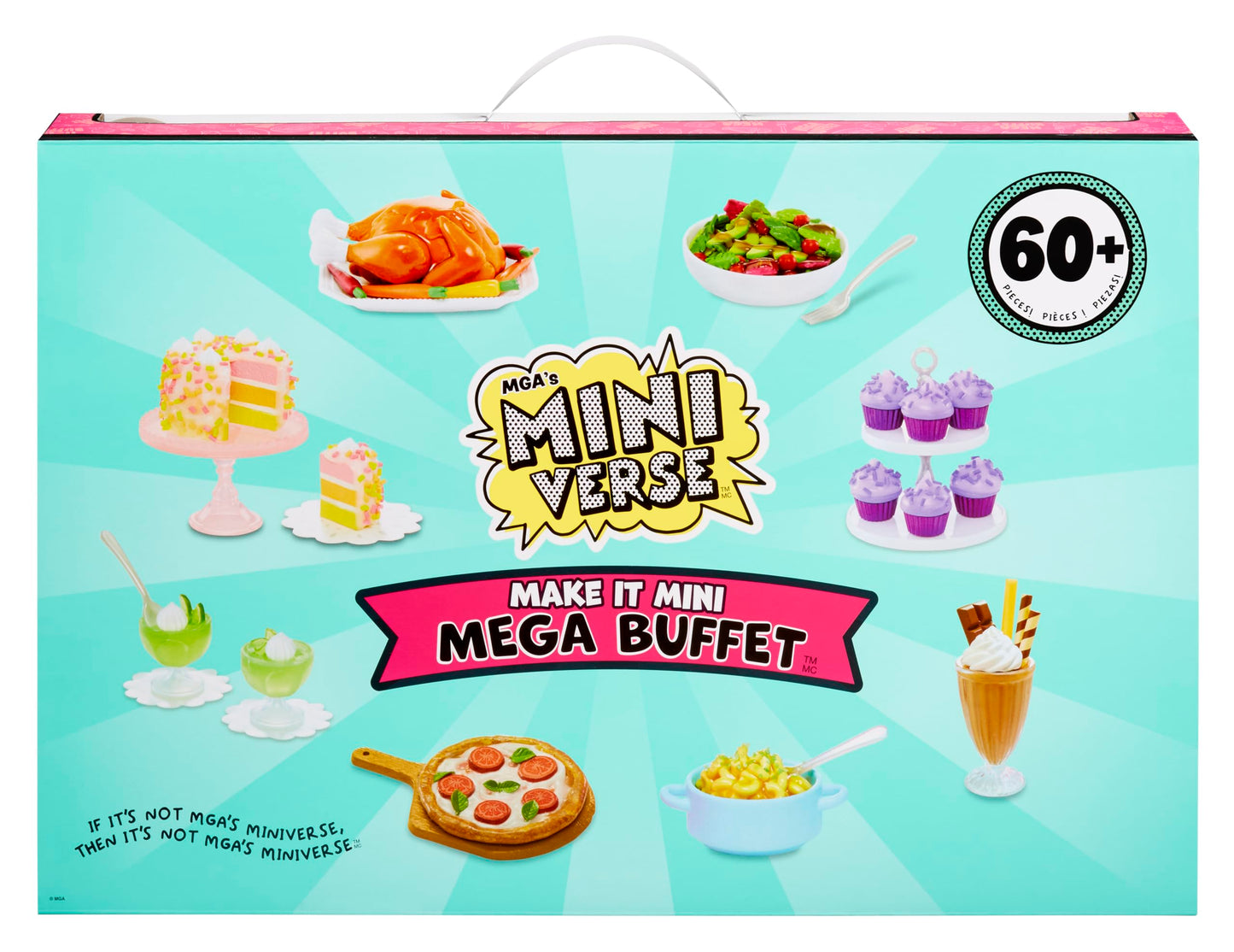 MGA's Miniverse Make It Mini Mega Buffet - Mini collectibles, DIY, resin crafting game, replica foods, for collectors + kids 8+, Not edible.