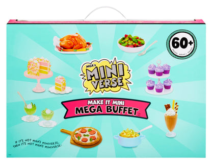 MGA's Miniverse Make It Mini Mega Buffet - Mini collectibles, DIY, resin crafting game, replica foods, for collectors + kids 8+, Not edible.