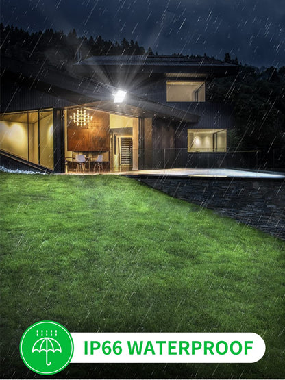 Viugreum 200W LED floodlight, super bright with 210 LEDs (SMD 2835), IP66 waterproof for outdoor use in garden, garage, yard. Cold white light (6000K-6500K) with 20000 lumens.