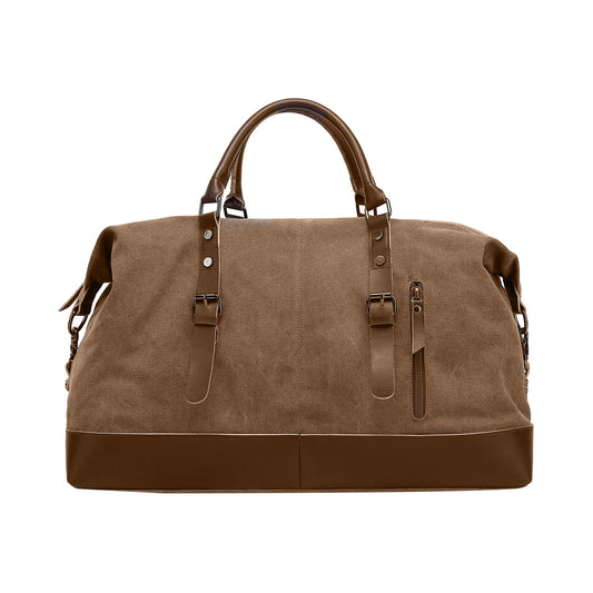 FANDARE Sports Bag Travel Bag Carry-On Weekender for Men Women Multifunction Shoulder Bag Canvas Duffel Bag for Overnight Beach Travel Outdoor Camping Brown