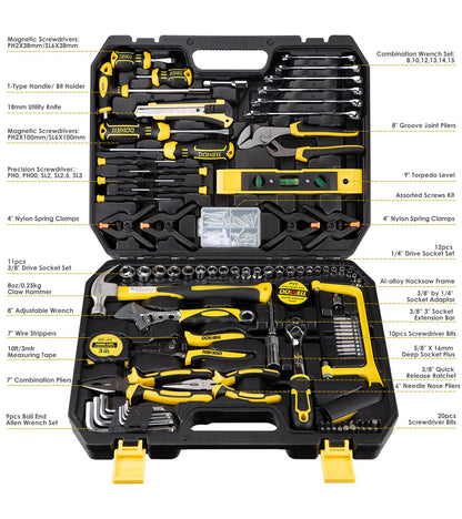 DOWELL mechanic tool set socket wrench car repair tool set 168pcs hand tool kit tool box storage box