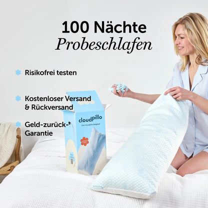Cloudpillo pillow 40x80 cm - Ergonomic memory foam pillow, adjustable height sleeping pillow for all sleeping positions, breathable & hypoallergenic, ideal for side sleepers.