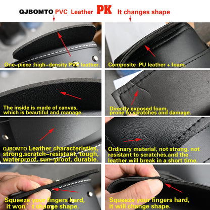High-density leather motorcycle saddlebags, throw-over bags, luggage racks, side bags with drink holder, waterproof, side tool pouch, storage bag for motorcycle, universal, 1 pair, L, black.