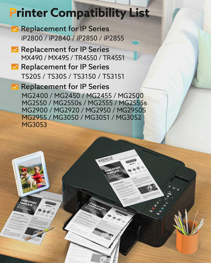 PG-545XL 545 XL Black Printer Cartridges for Canon PG 545 XL 545XL, for Canon Pixma TS3450 MG2550S MG2555S TR4550 TR4551 TS3150 TS3151 MG2950 MG3050 MX490 MX495 iP2850 MG2450 MG3053 Printers (2-pack)