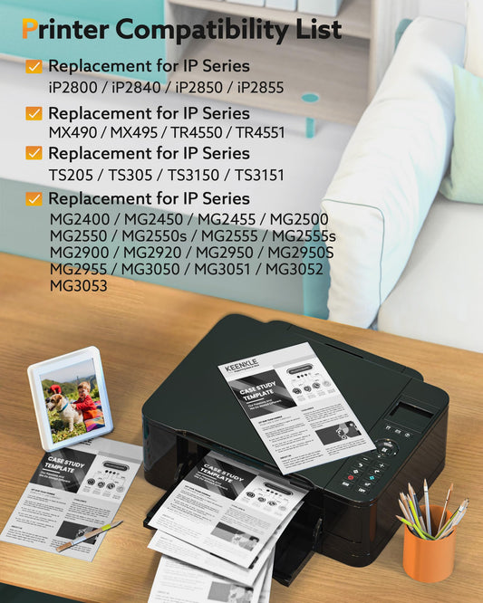 PG-545XL 545 XL Black Printer Cartridges for Canon PG 545 XL 545XL, for Canon Pixma TS3450 MG2550S MG2555S TR4550 TR4551 TS3150 TS3151 MG2950 MG3050 MX490 MX495 iP2850 MG2450 MG3053 Printers (2-pack)