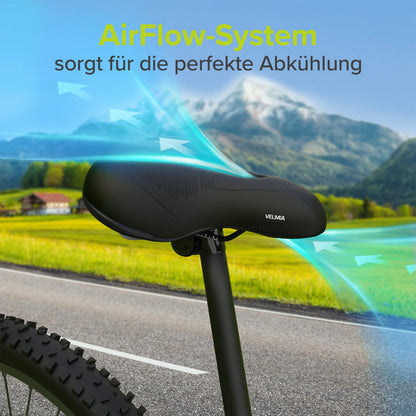 Velmia Bike Saddle [City] - Comfortable saddle for men and women - Concept 3 zones - waterproof bike seat with ergonomic design