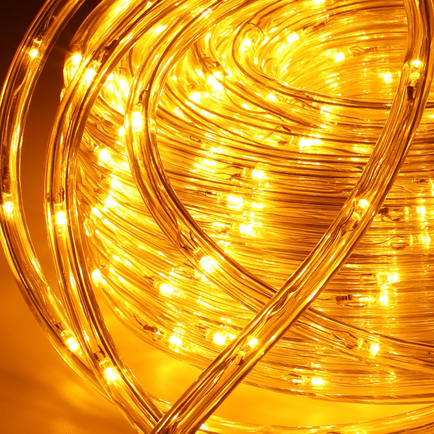 Lospitch 20m LED light tube outdoor IP20 light tube yellow 480 LED tube, black controller with memory function for decoration, party, celebration, wedding, garden