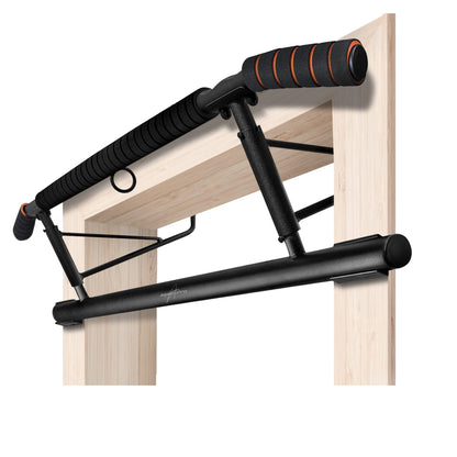 AthleticPro - Pull-Up Bar for Door Frame or Wall Mount - Heavy-duty pull-up bar [up to 200 KG] - Chin-up bar for door without assembly - 20 cm higher in the frame - Also suitable for Dips & Push Ups.