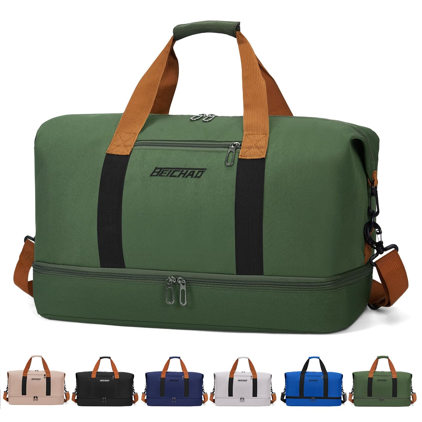 Sports bag & travel bag for men and women - with shoe compartment & wet compartment, Large Capacity Travel Bag Lightweight training bag waterproof swim bag for travel, sports, fitness