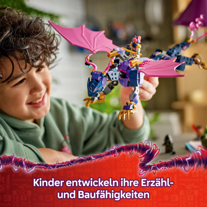 LEGO NINJAGO Master Dragon Rontu - Moving dragon figure with shooters - 4 minifigures, including Lloyd, Sora & Wyldfyre - Ninja toy for kids - Gift for boys aged 7 and up - 71842
