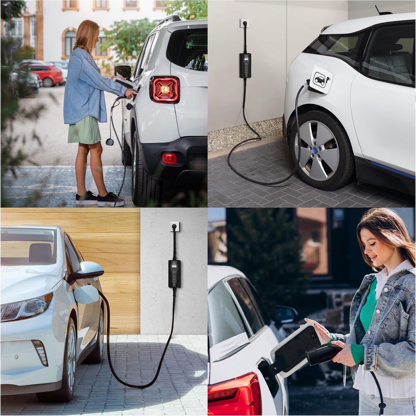 AFYEEV 3.6kW Type 2 charging cable, 6M, with Schuko plug for electric car, adjustable current 8A/10A/13A/16A, EV charger with bag (IEC 62196-2)