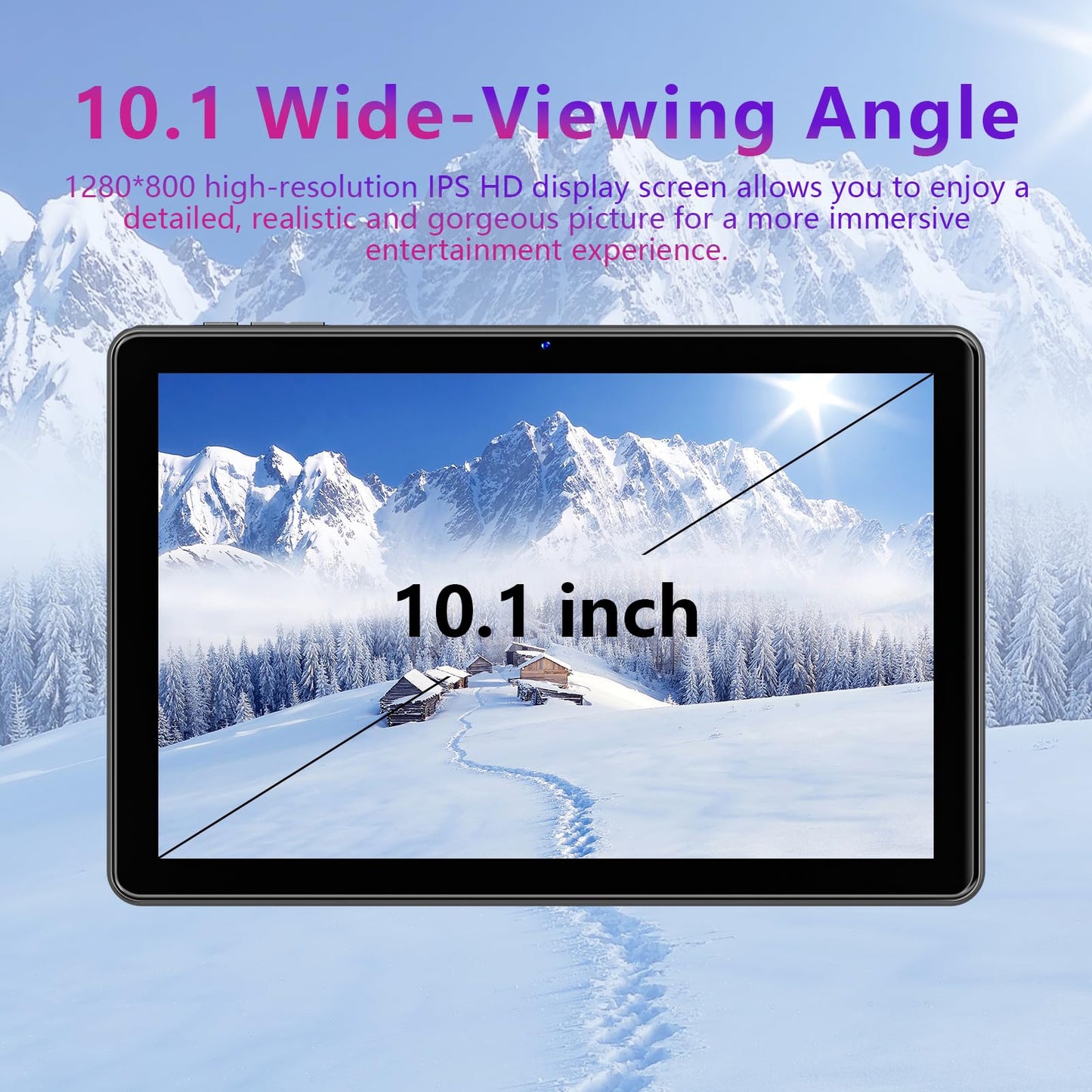 Rebecco 2025 tablet 10 inch Android 14 tablets, 12GB RAM+128GB ROM (expandable to 1TB), Octa Core 1280 * 800 IPS HD screen, Unisoc A523 CPU, 5G/2.4G WiFi, dual 5MP+8MP camera.