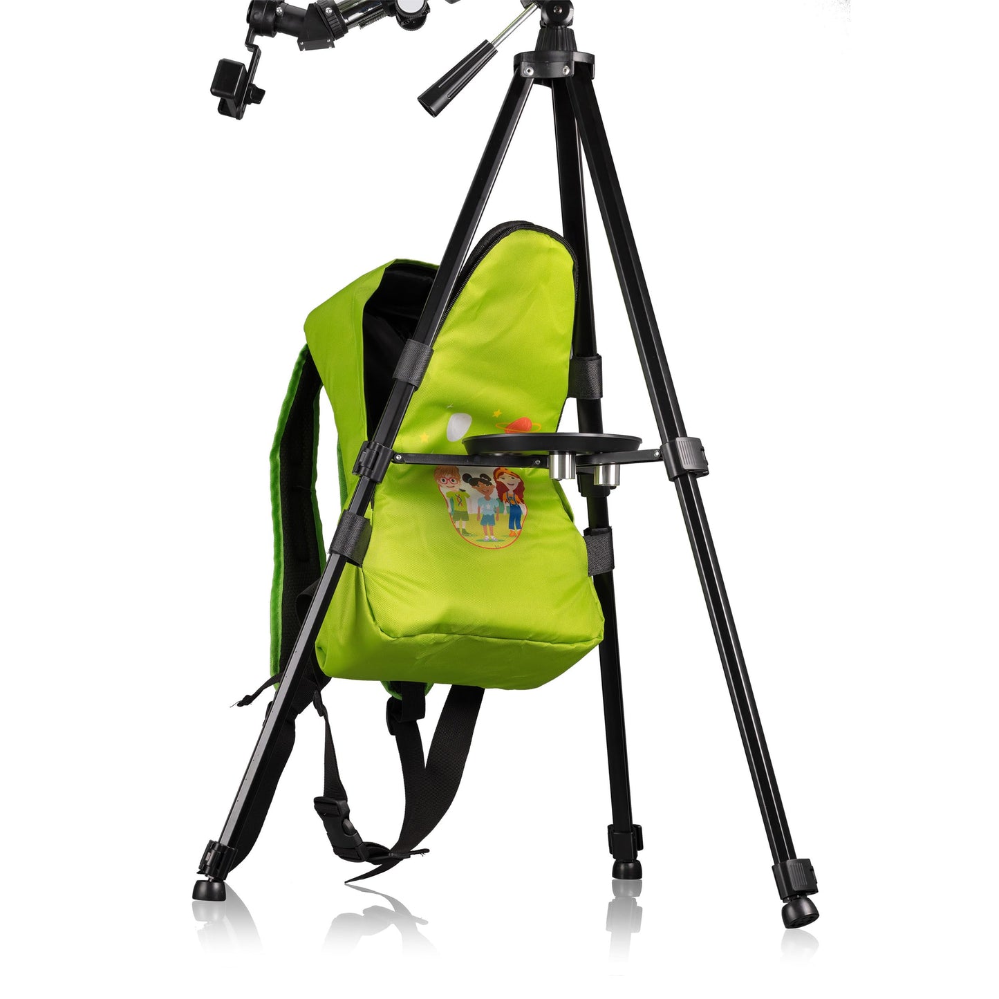 Bresser Junior children's telescope 70/400 lens telescope for children aged 8 and up, astronomy beginners, telescope with backpack, accessories & smartphone holder, night sky observation green