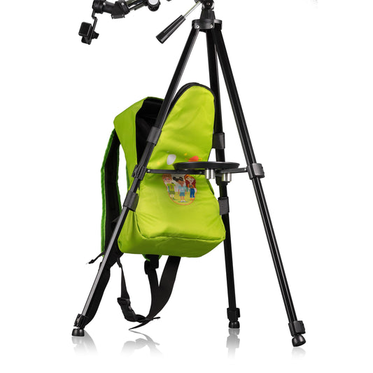 Bresser Junior children's telescope 70/400 lens telescope for children aged 8 and up, astronomy beginners, telescope with backpack, accessories & smartphone holder, night sky observation green
