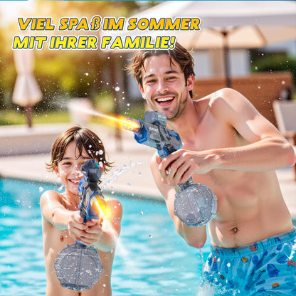 Maxee Electric Water Gun with muzzle light, automatic water gun with 7-8 m range, rechargeable water gun, water gun for kids/adults summer pool, beach.