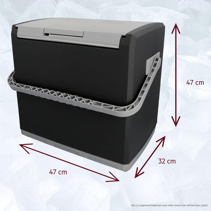 AEG Automotive Thermoelectric Cool Box KK 28 liters, 12/230 volts for car and socket, black