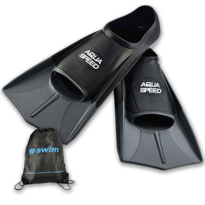 Aqua Speed training fins + Ultrapower backpack | Swim fins | Short fins | Color: silver/26 Size: 31/32