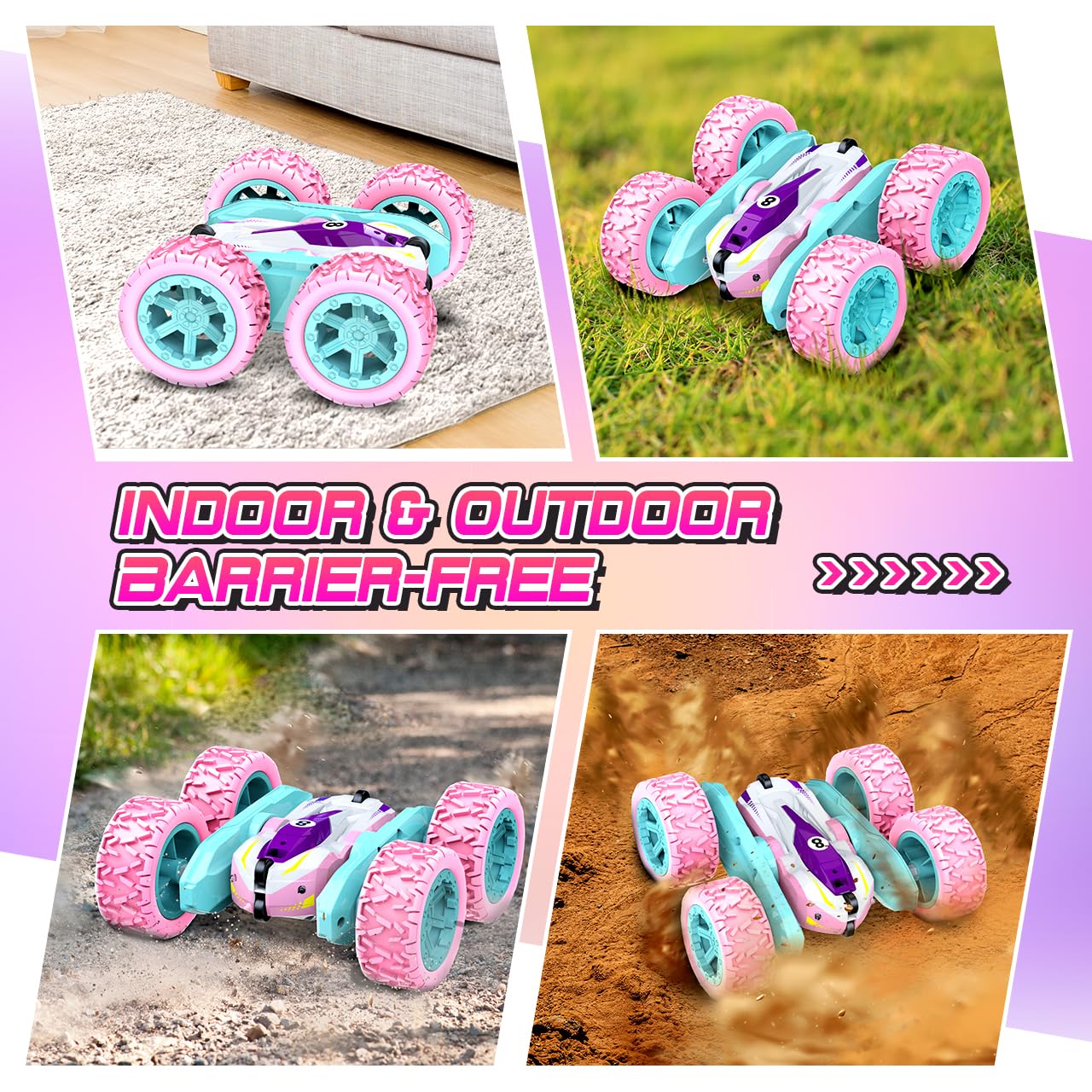 Grille Remote Control Car for Girls 3 4 5 6 7 8 years old, Gift for Girls 4-10 years old Outdoor Toy for Girls 3-9 years old Back to School RC Car Children's Toy for 3 4 5 6 year old Games for 3 4 year olds