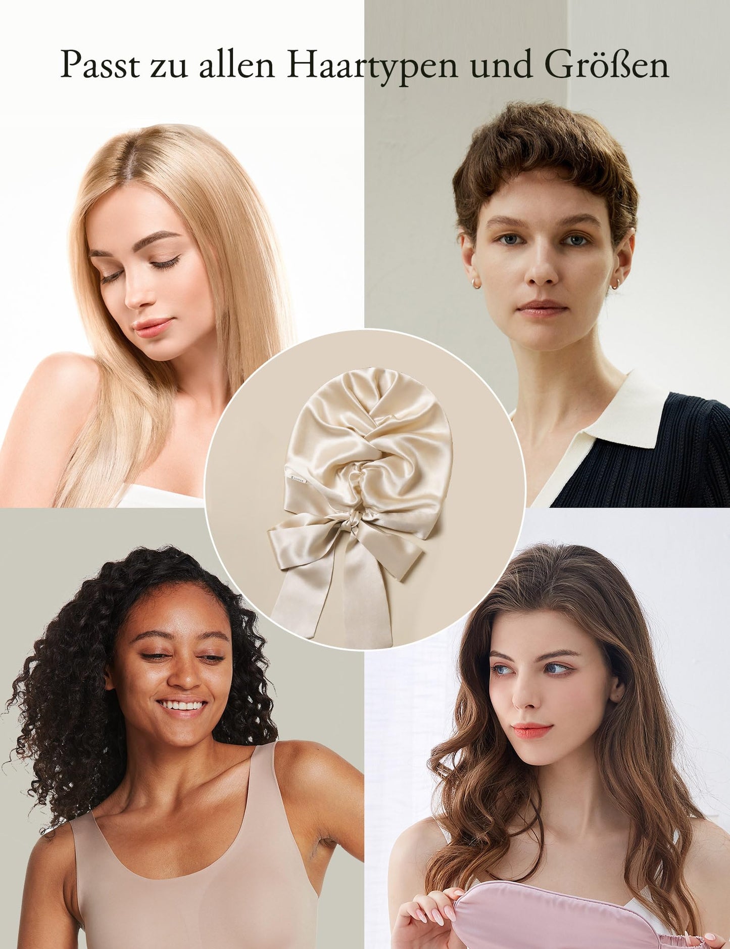 LilySilk 100% Pure Mulberry Silk Sleep Cap for Women Natural Silk Cap for Sleeping and Hair Care Night Hair Wrap with long elastic band to keep, Yellow Stone