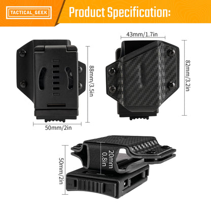 TACTICAL GEEK TX1 Multitool Sheath, EDC Multi-Tool Sheath Holder Holster, Adjustable Sheath with Back Clip for Belt, Multi-Tool Not Included, Black Carbon Fiber Pattern