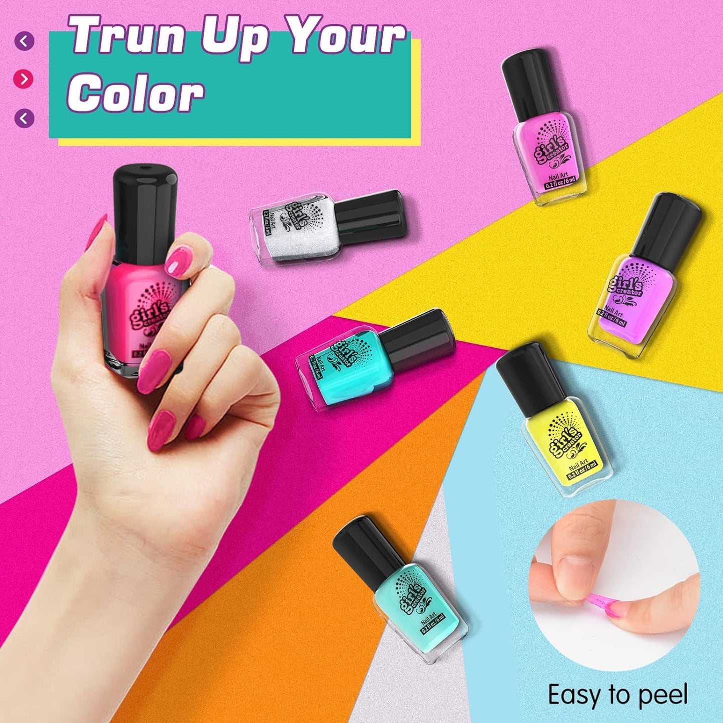 LemonDream Nail Studio Kids, Girl Gift 6 7 8 9 10 11 12-Year-Old Child Nail Polish Set, Gifts for Kids Makeup Set for Birthday Christmas Halloween Party