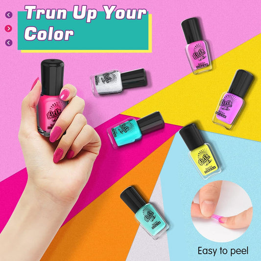 LemonDream Nail Studio Kids, Girl Gift 6 7 8 9 10 11 12-Year-Old Child Nail Polish Set, Gifts for Kids Makeup Set for Birthday Christmas Halloween Party