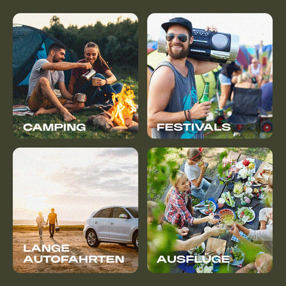 PLUG IN FESTIVALS electric cool box - 2 compartments compressor cool box 12v 230v - up to -20 degrees & app control - freezer box for car & camping - DUAL Ice Cube electric (38 liters)