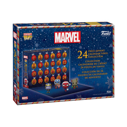 Funko Advent Calendar: Marvel Holiday - Groot - Marvel Comics - 24 days of surprises - Vinyl minifigure for collecting - Mystery box - gift idea - holiday fun for Christmas.