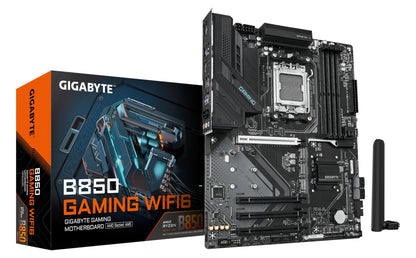 GIGABYTE B850 Gaming WIFI6 Motherboard - Supports AMD Ryzen 9000 Series CPUs, 6+2+2 digital VRM, up to 8200MHz DDR5 (OC), 1xPCIe 5.0 + 2xPCIe 4.0 M.2, GbE LAN, WiFi 6, USB 3.2 Gen 2.
