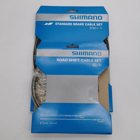 SHIMANO Brake cables + gear cables + outer casings cable set for 1 bicycle