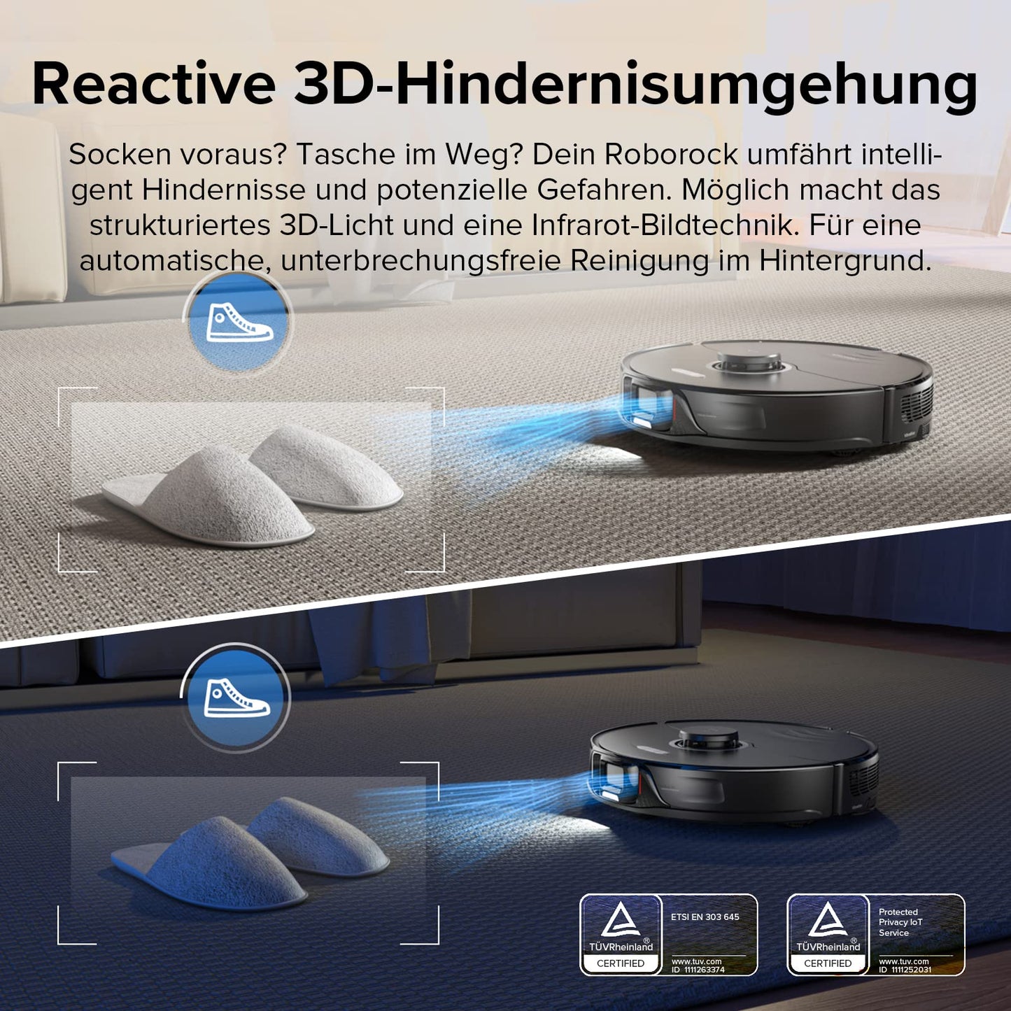 Roborock S8 robot vacuum with dual brushes, 6000Pa suction, 3D structured obstacle avoidance, compatible with Alexa for pet hair (Upgrade S7).