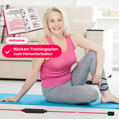 swingfit® swing bar [including bag, band & workout plan] - Recommended by therapists. Gymnastics swing bar for deep muscles.