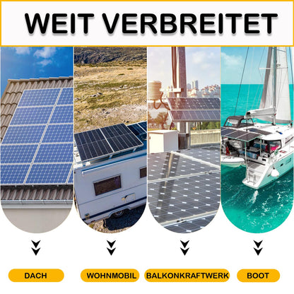 Sorlpv Solar Module Mounting for 1X Modules, PV Mounting Installation Kit - 12CM Black Rail + Adjustable Clamp for 30-35MM Thick Modules, Alu Solar Panel Mounting Flat Roof Trapezoidal Sheet Metal Roof