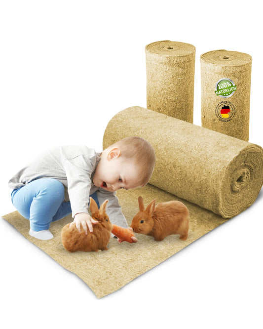 Roll of 100% hemp carpet with a length of 10m, width of 50cm, and thickness of 5mm. Suitable for all types of small animals, this hemp mat is perfect for your pets.